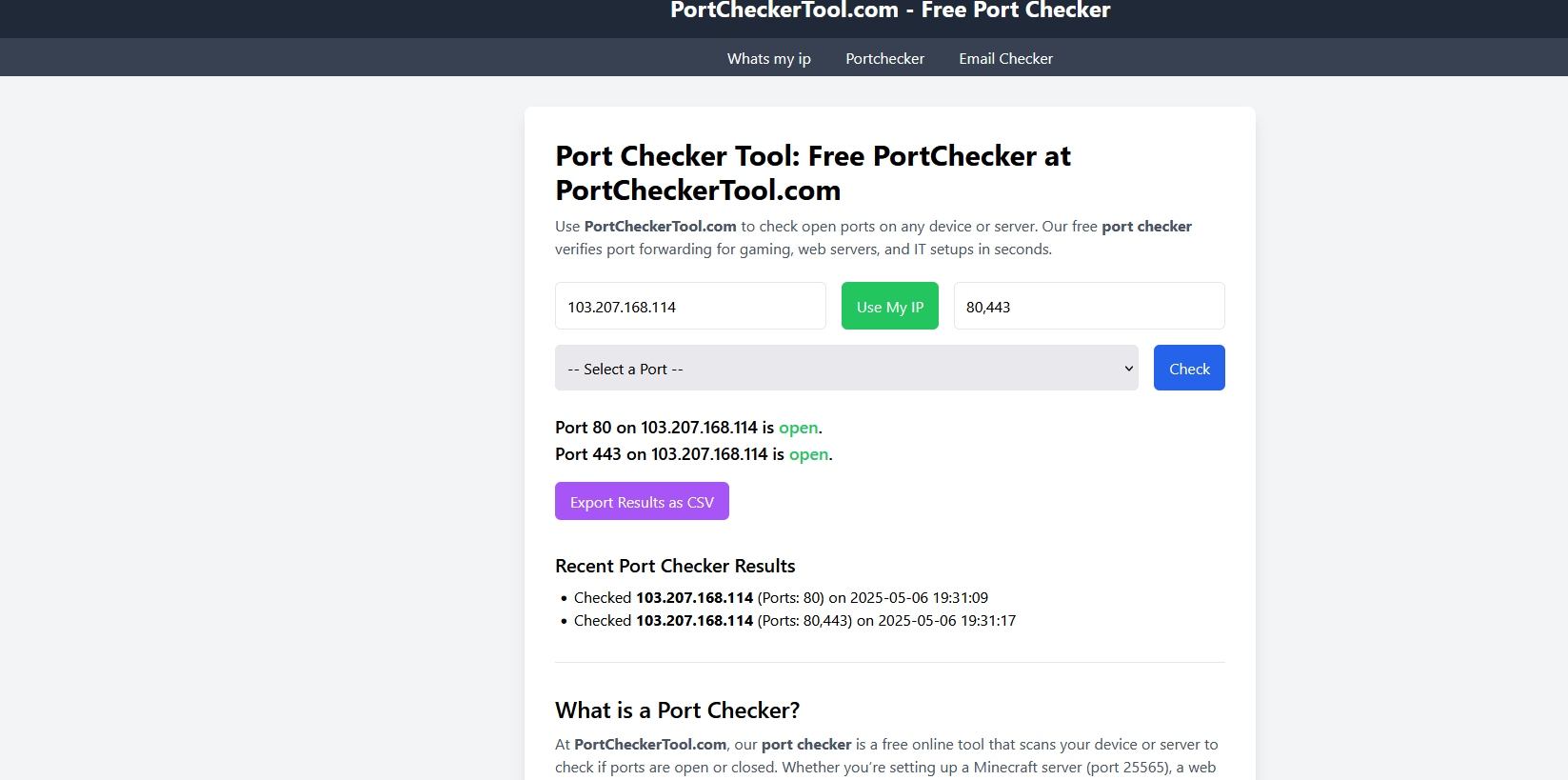 PortChecker