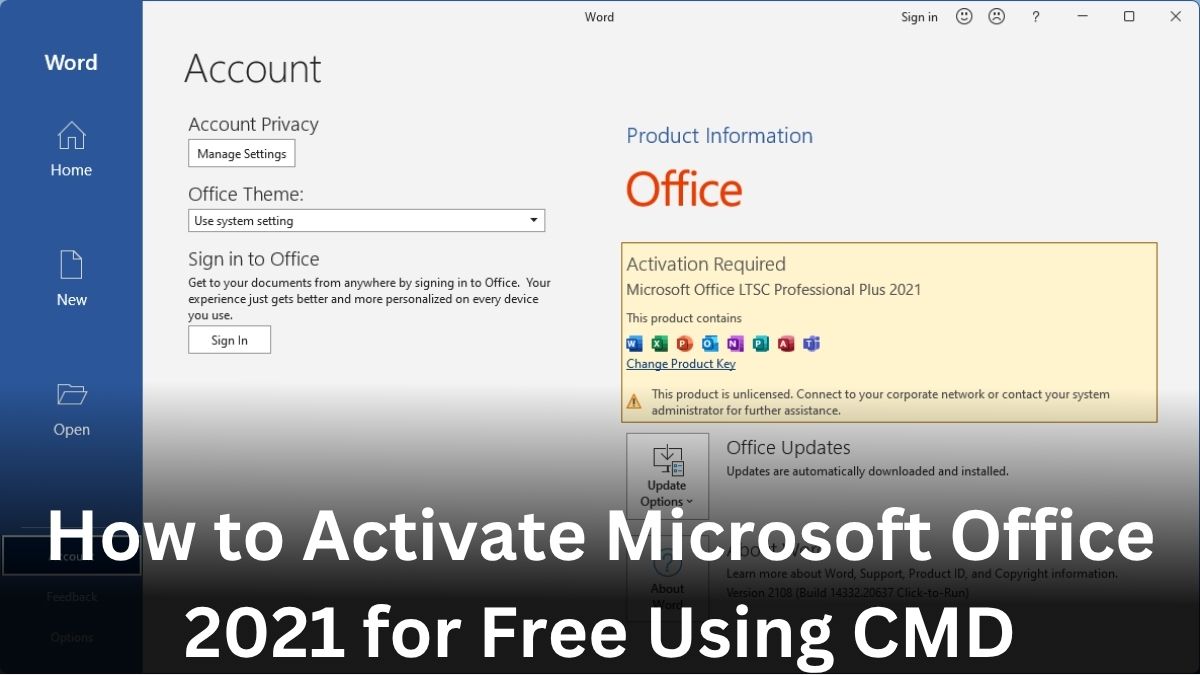 How to Activate Microsoft Office 2021 for Free Using CMD