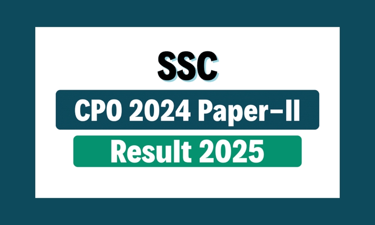 SSC CPO Paper 2 Result 2024 Out
