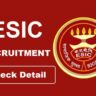 ESIC Senior Resident Recruitment 2026