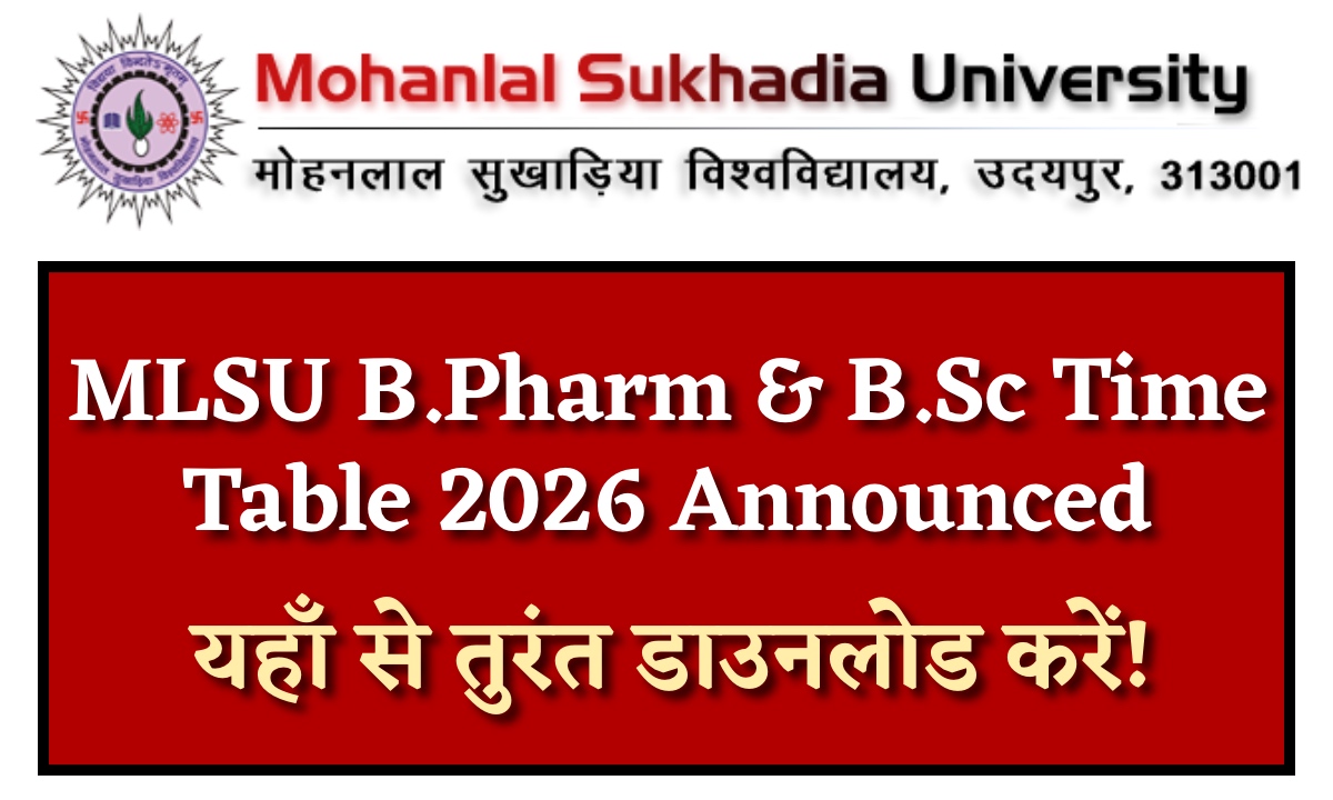 MLSU Time Table 2026 Announced