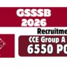 GSSSB CCE Recruitment 2026