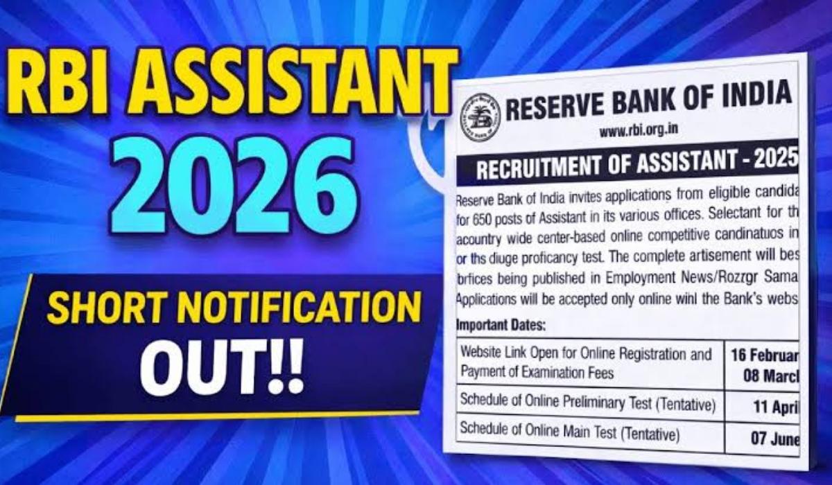 Reserve Bank of India Assistant Recruitment 2026
