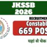 JKSSB Constable Recruitment 2026