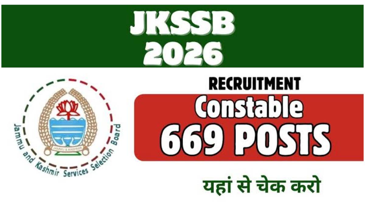 JKSSB Constable Recruitment 2026