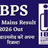 IBPS Clerk Mains Result 2026