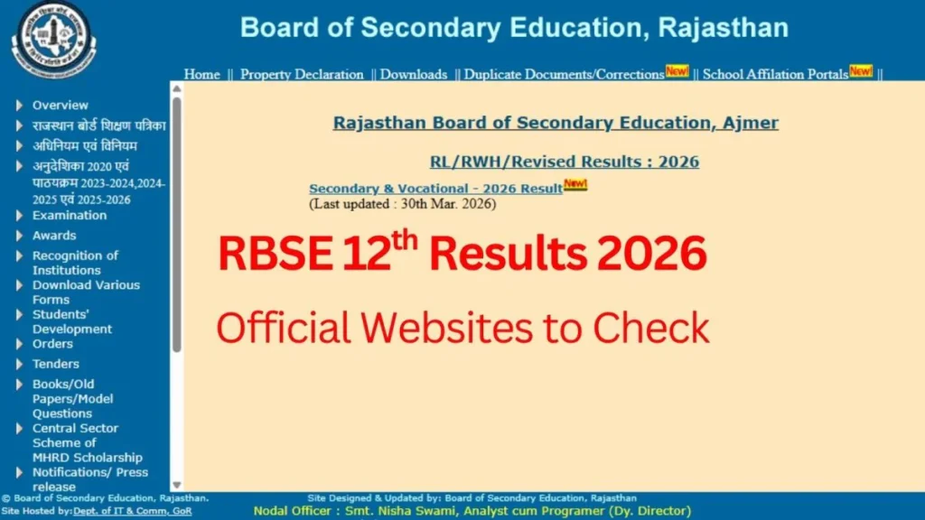 RBSE List of Official Websites